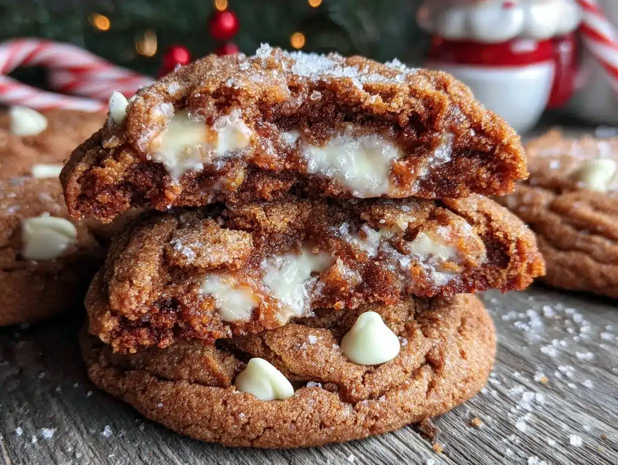 gingerbread white chocolate chip cookies preparation steps