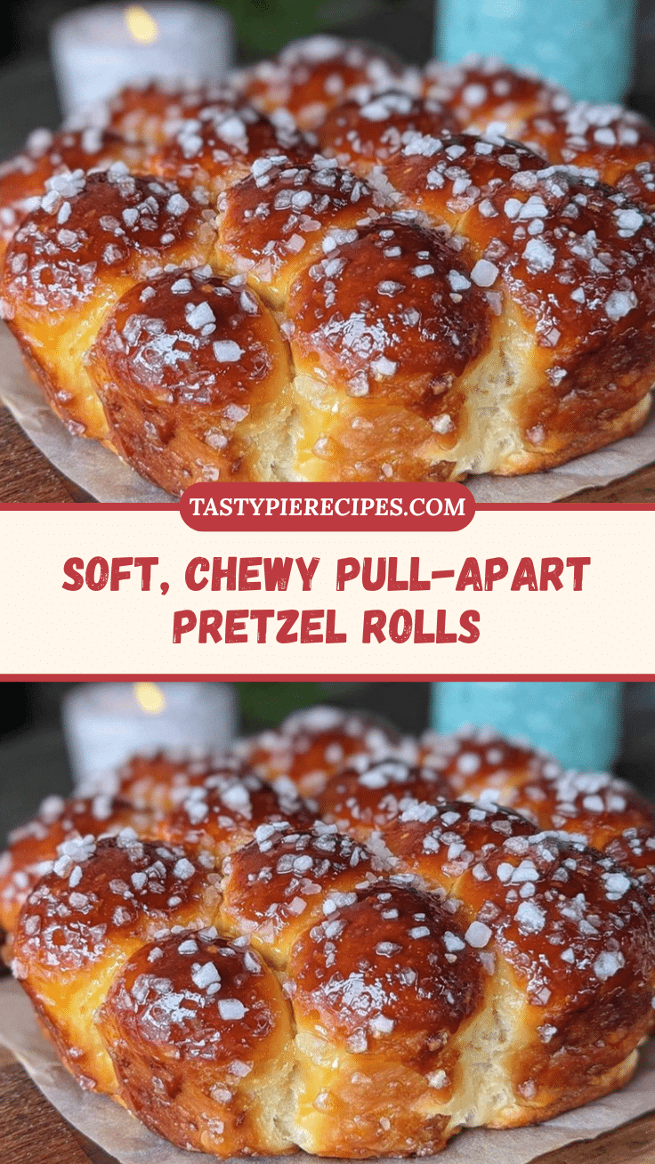 homemade pull-apart pretzel rolls recipe