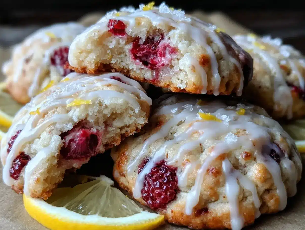 lemon raspberry cookies preparation steps