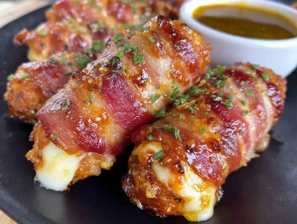 Nashville hot bacon mozzarella sticks - featured image