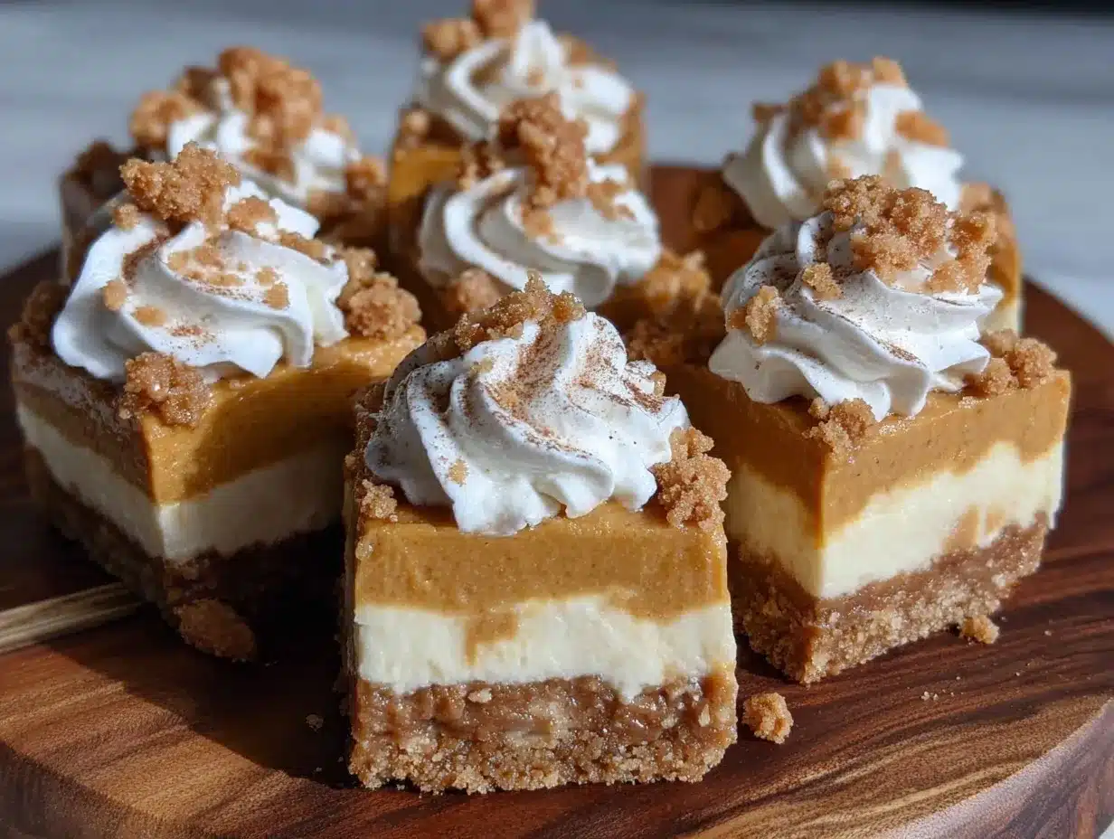 no bake pumpkin cheesecake bars preparation steps