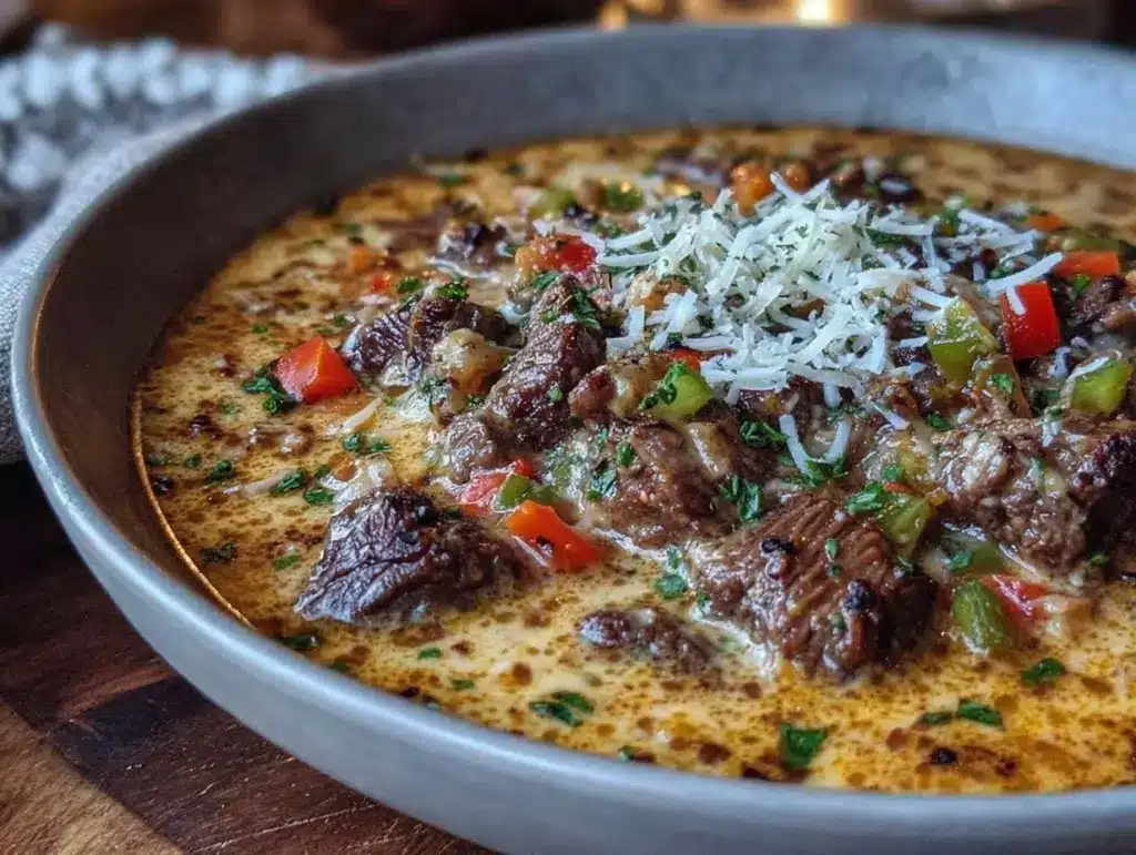 Philly Cheese Steak Soup - featured image