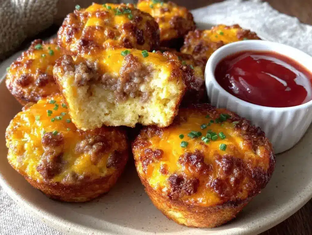 savory sausage pancake muffins - featured image