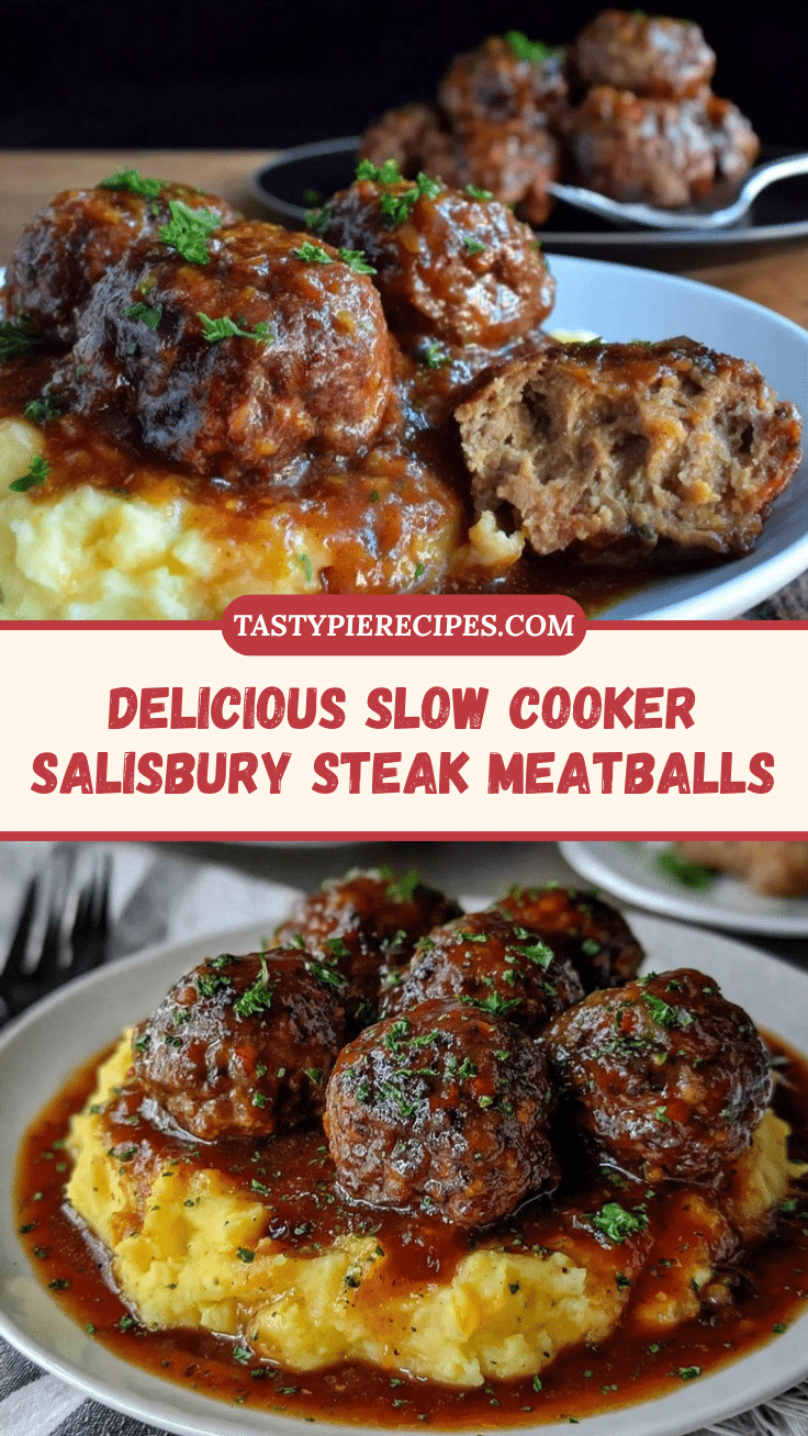 slow cooker Salisbury steak meatballs recipe