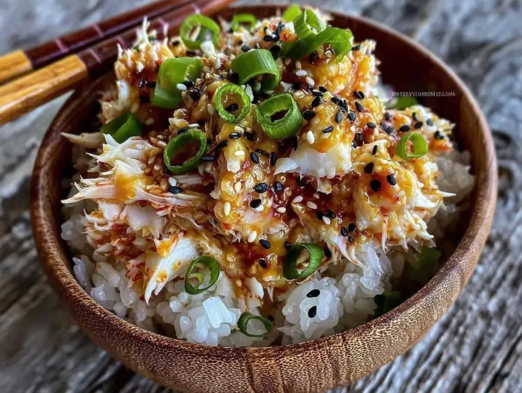 spicy crab sushi bowls - featured image