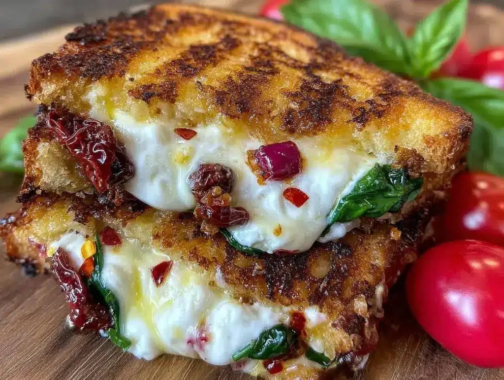 sun-dried tomato grilled cheese - featured image