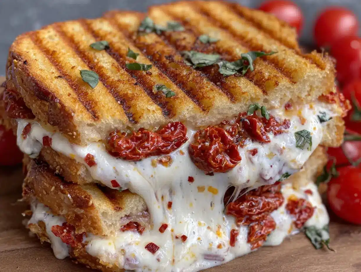 sun-dried tomato grilled cheese preparation steps