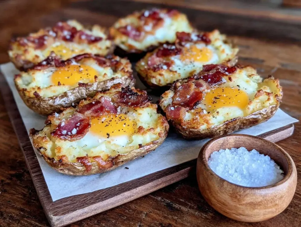 twice baked breakfast potatoes - featured image