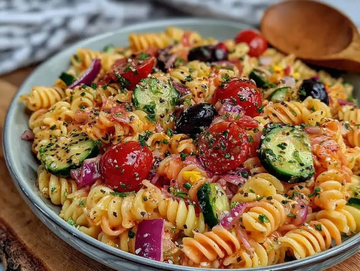 vegan pasta salad preparation steps