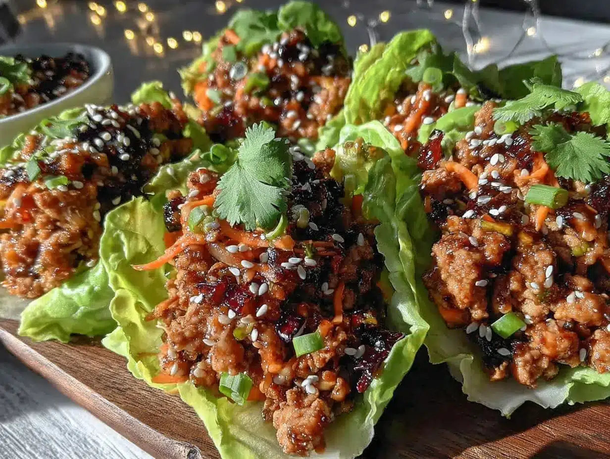asian turkey lettuce wraps preparation steps