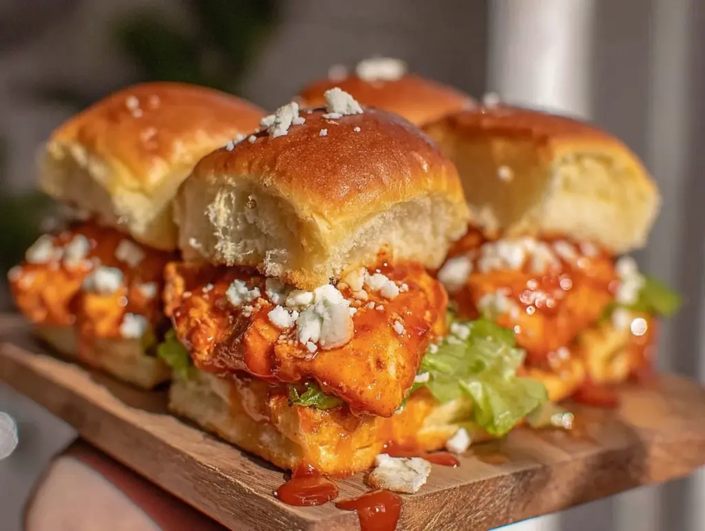 buffalo chicken sliders - featured image