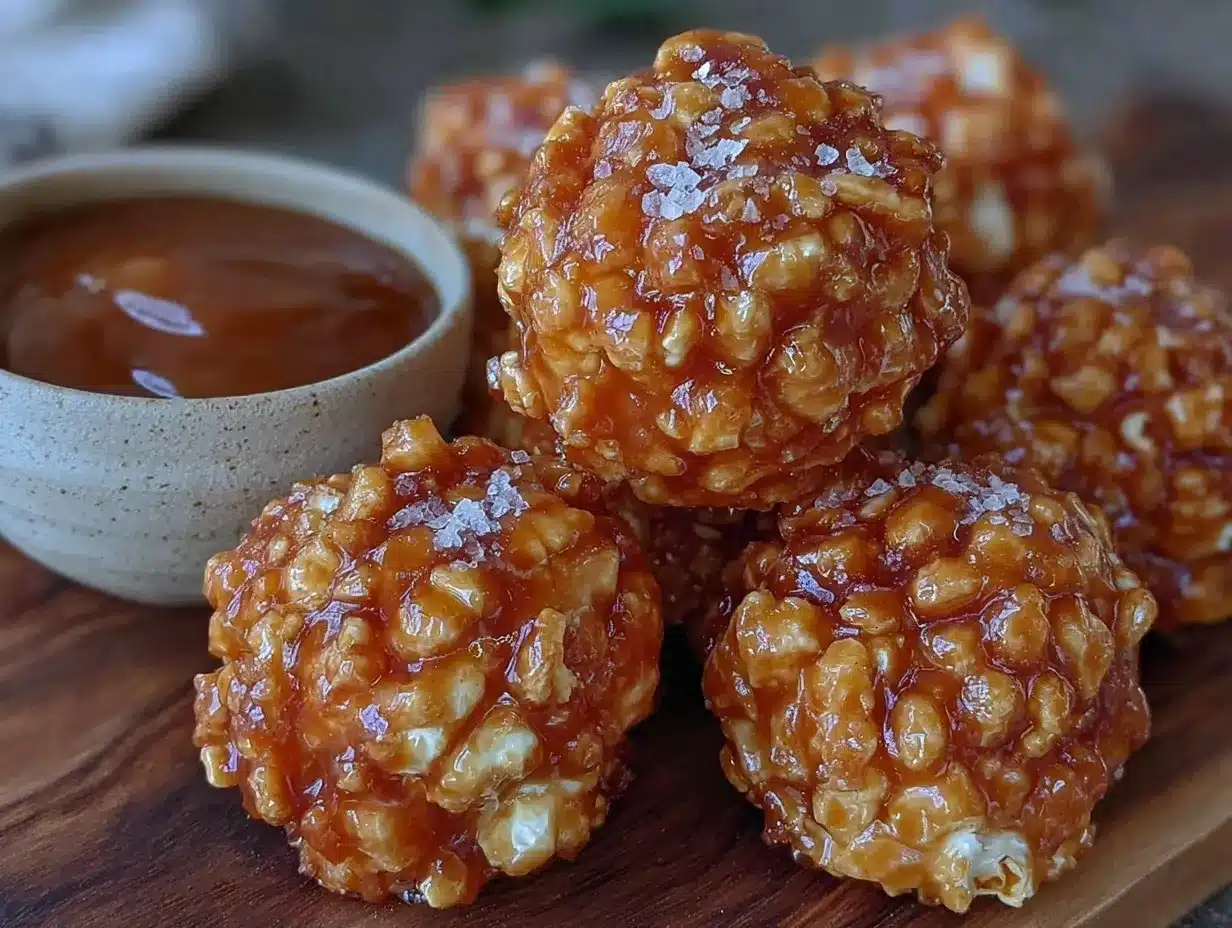 chewy caramel popcorn balls preparation steps