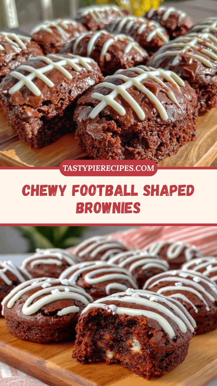 chewy football shaped brownies recipe