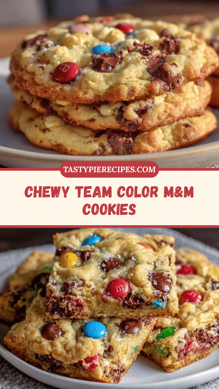 Chewy Team Color M&M Cookies recipe