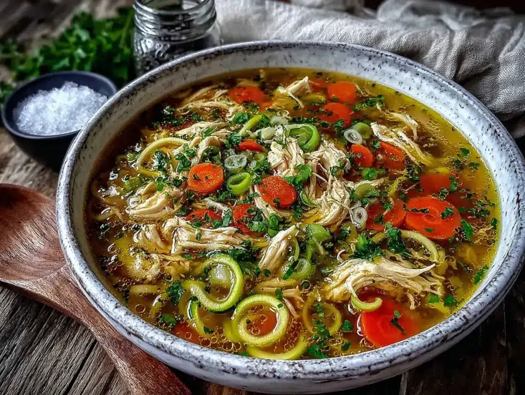 chicken zoodle soup - featured image