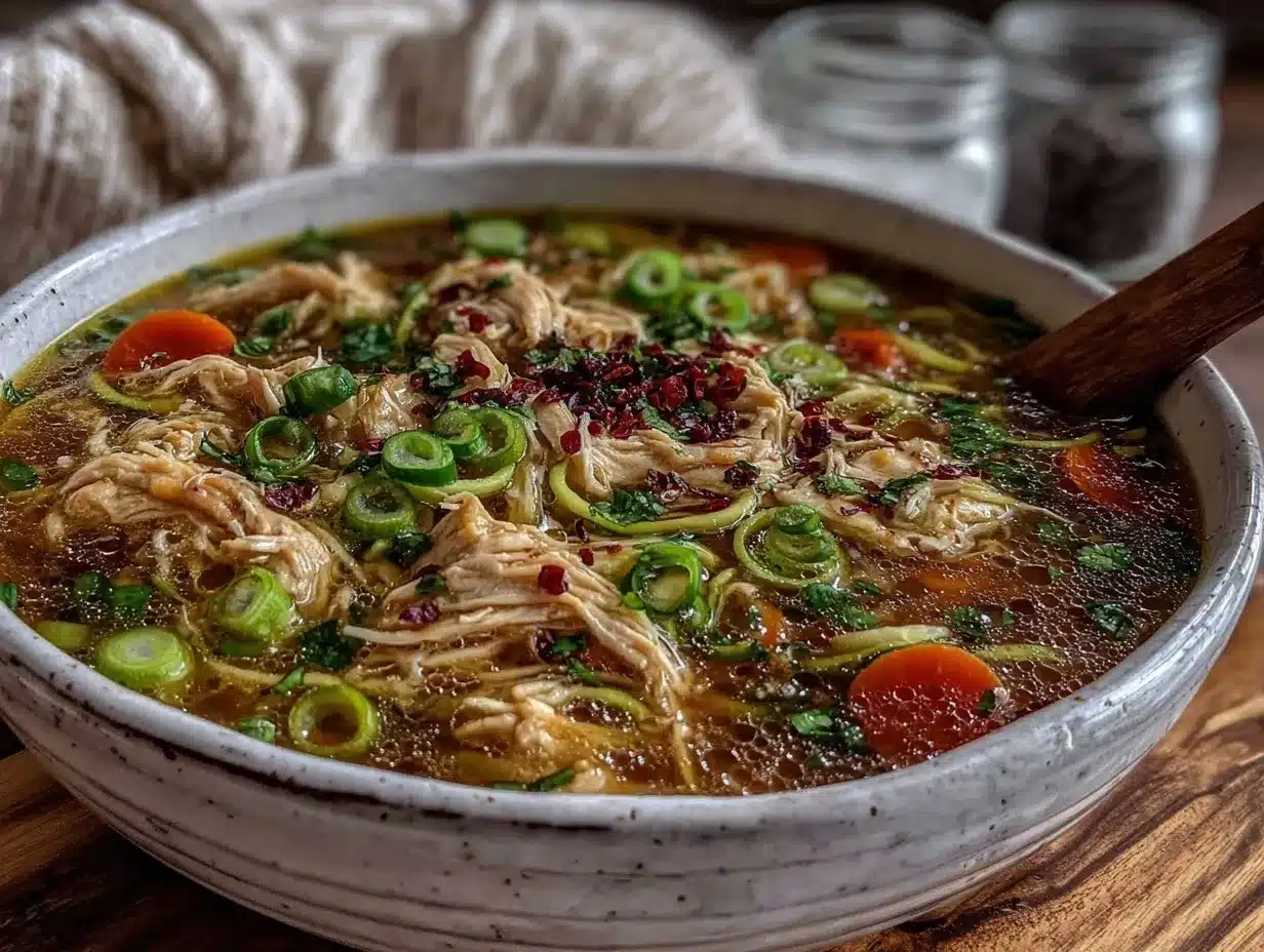 chicken zoodle soup preparation steps