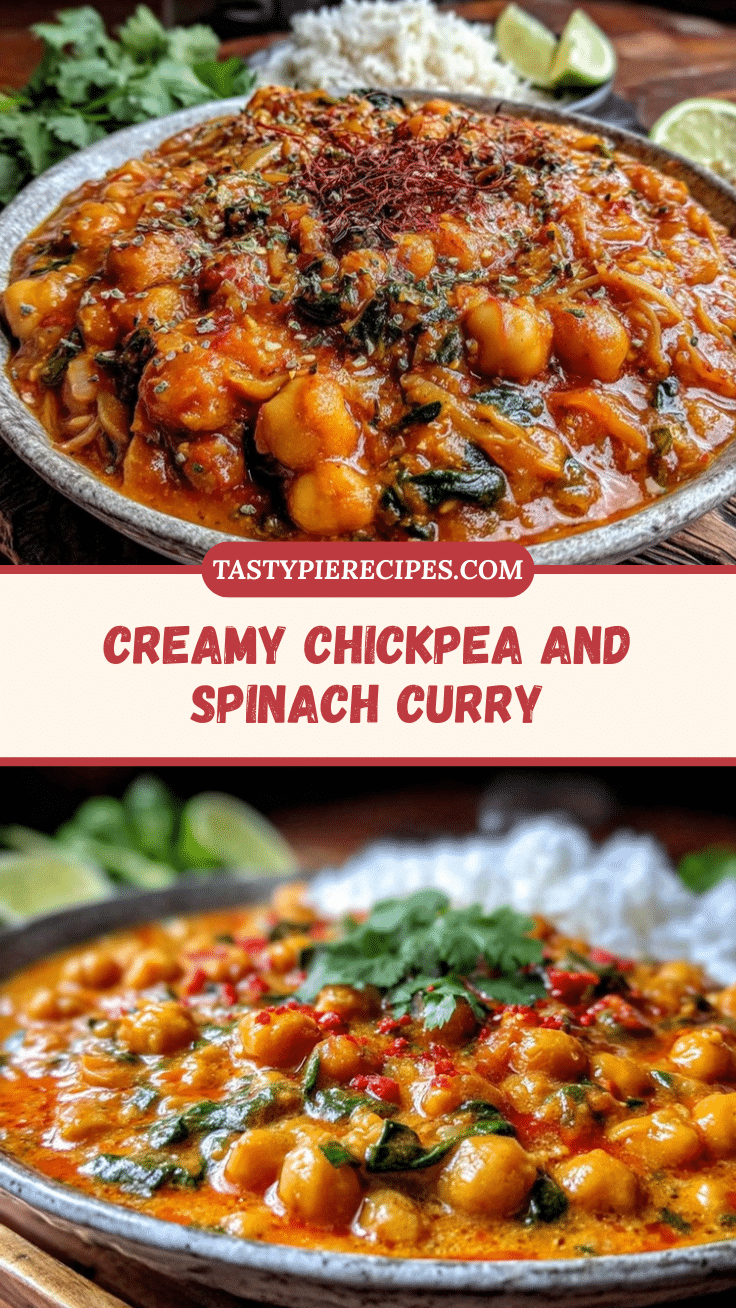 chickpea and spinach curry recipe