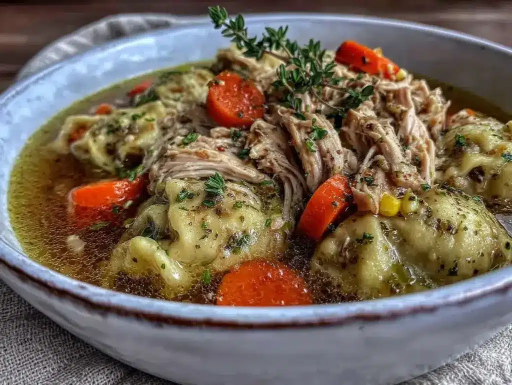 cozy healing chicken vegetable soup - featured image