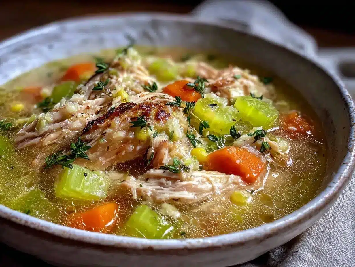 cozy healing chicken vegetable soup preparation steps
