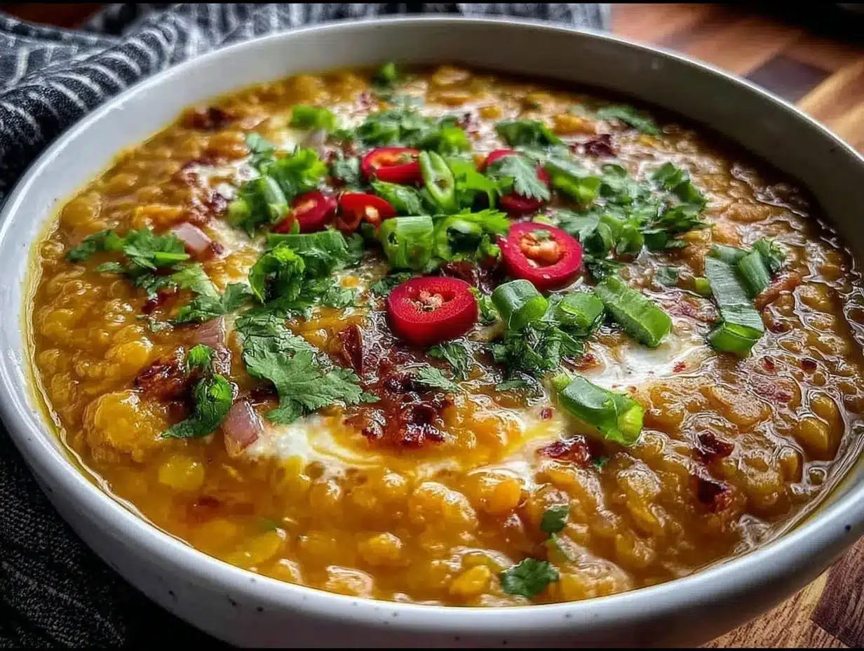 creamy coconut curry lentil soup preparation steps