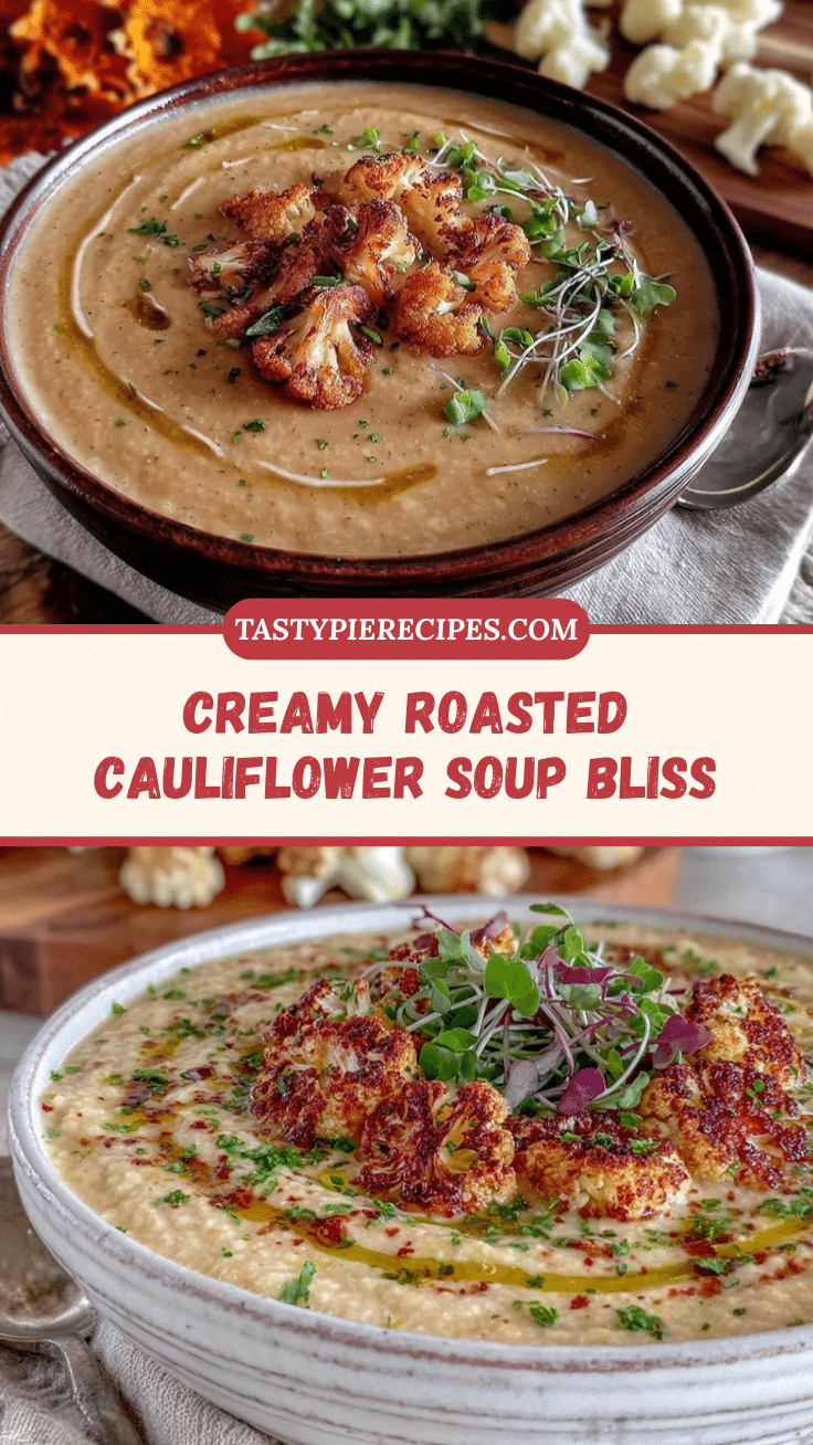 creamy roasted cauliflower soup recipe