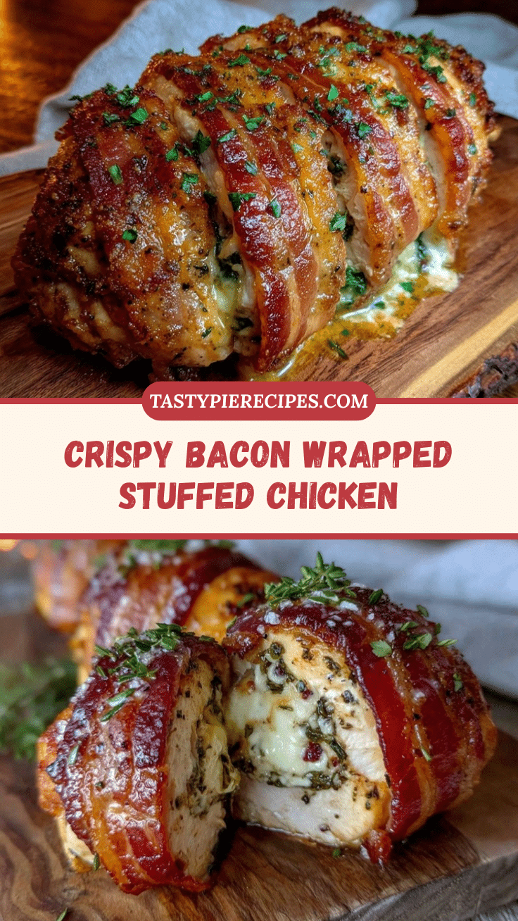 crispy bacon wrapped stuffed chicken breast recipe