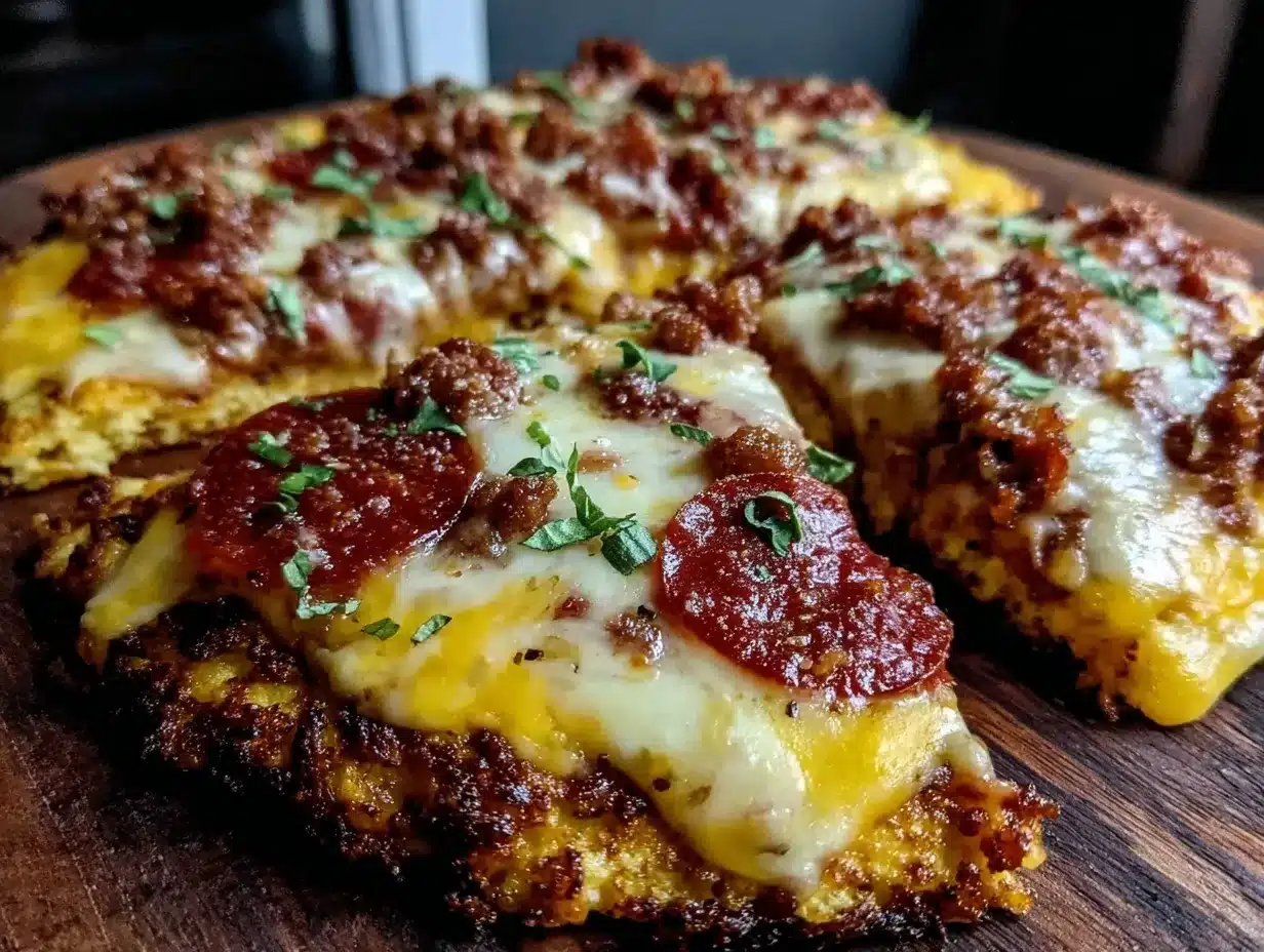 crispy cauliflower crust meat lovers pizza preparation steps