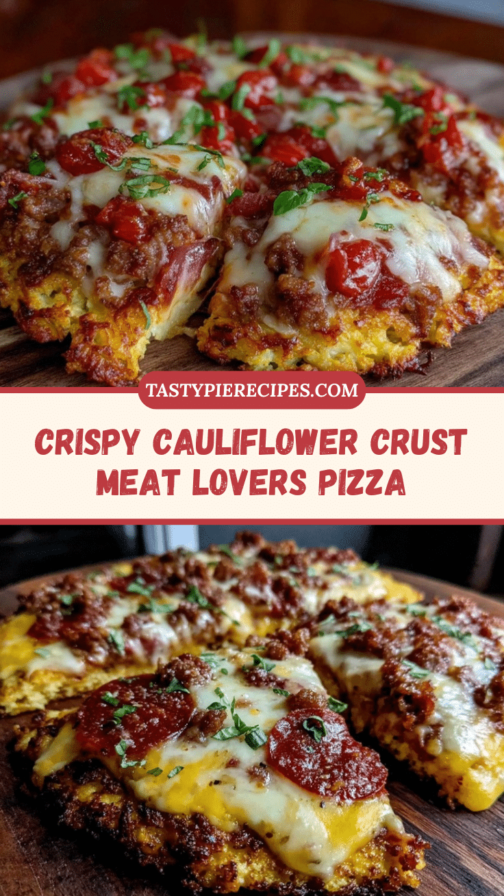 crispy cauliflower crust meat lovers pizza recipe