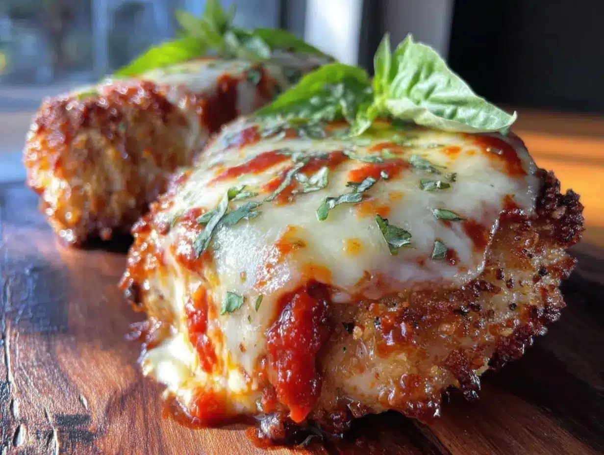 crispy keto chicken Parmesan preparation steps