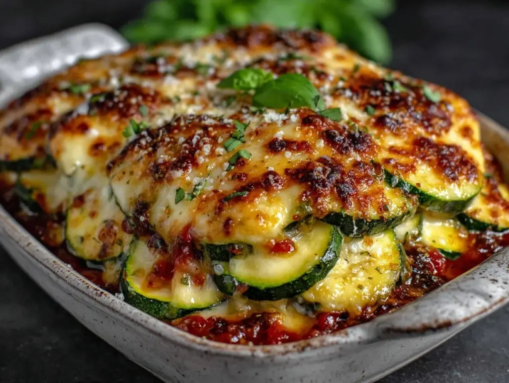 easy cheesy zucchini lasagna - featured image