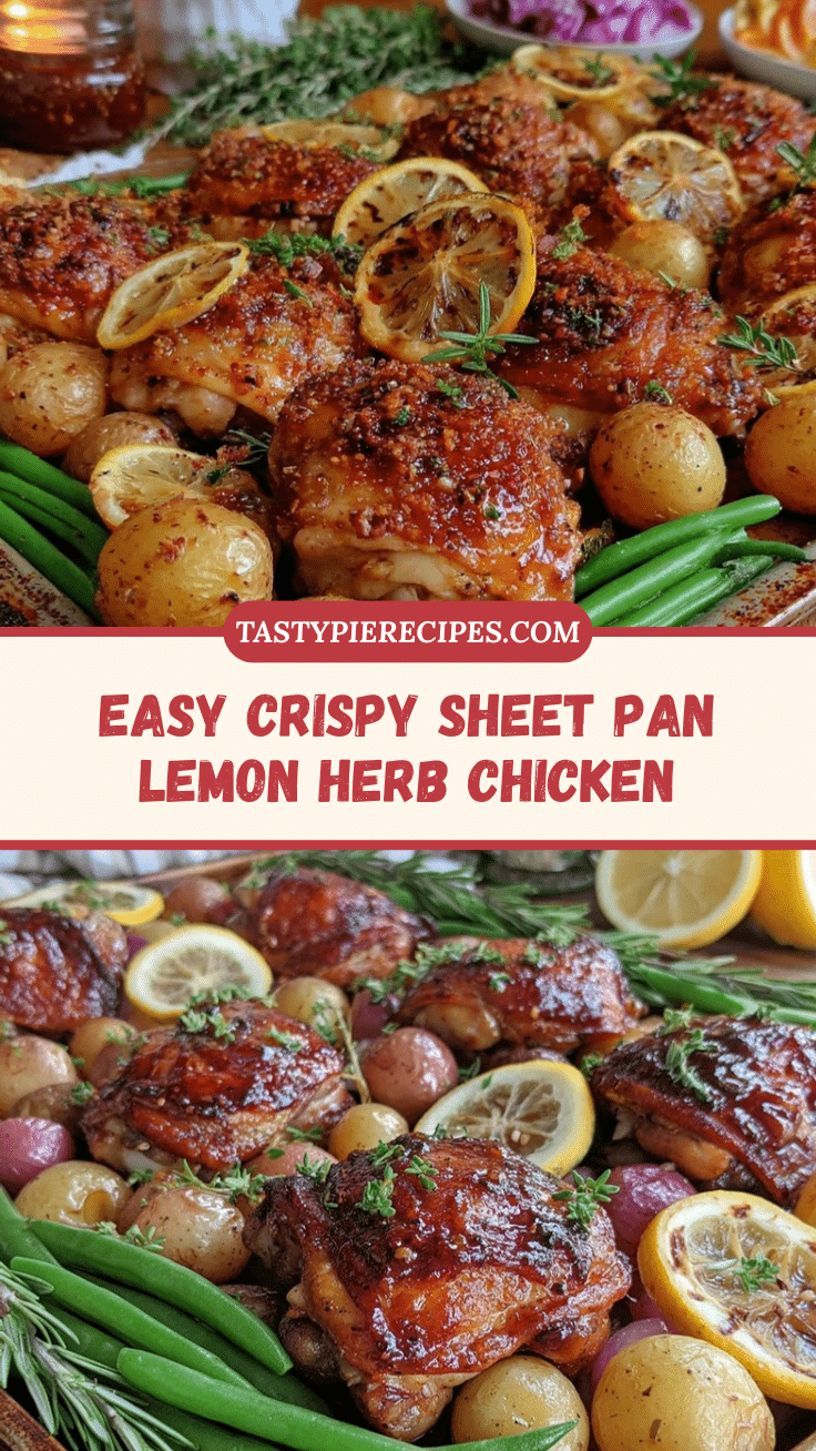 easy crispy sheet pan lemon herb chicken recipe