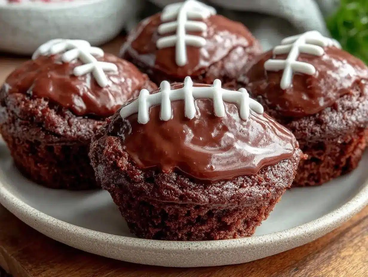 football helmet cupcakes preparation steps