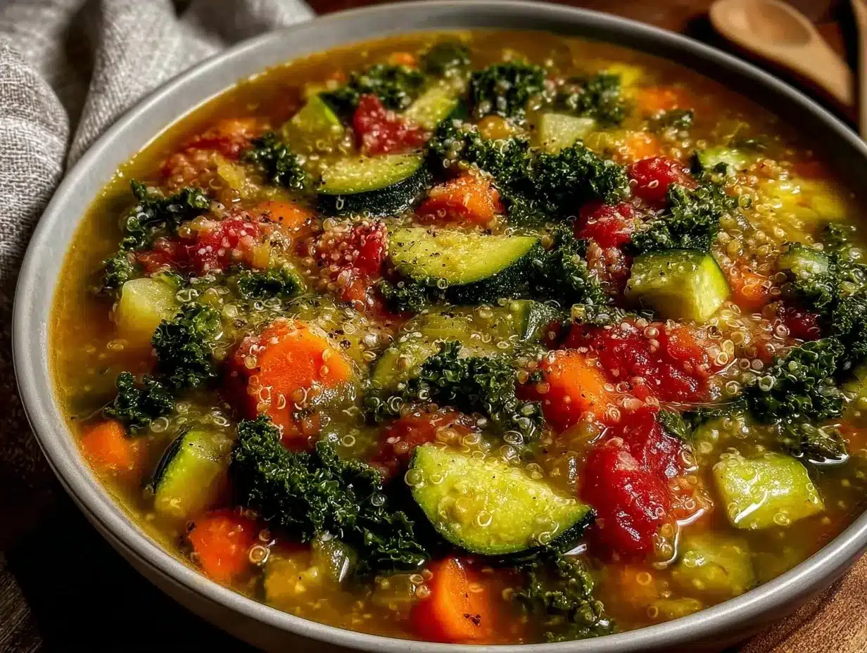 healthy clean eating vegetable soup preparation steps