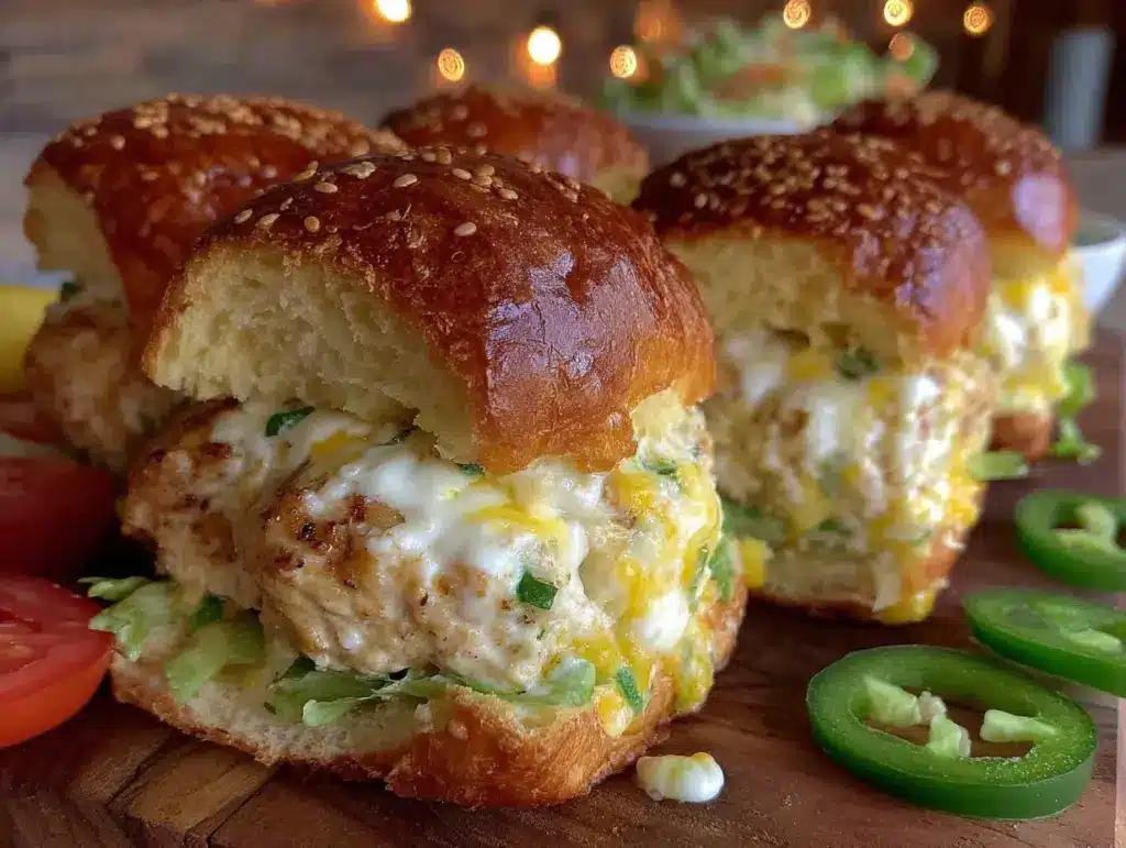 jalapeño popper chicken sliders - featured image