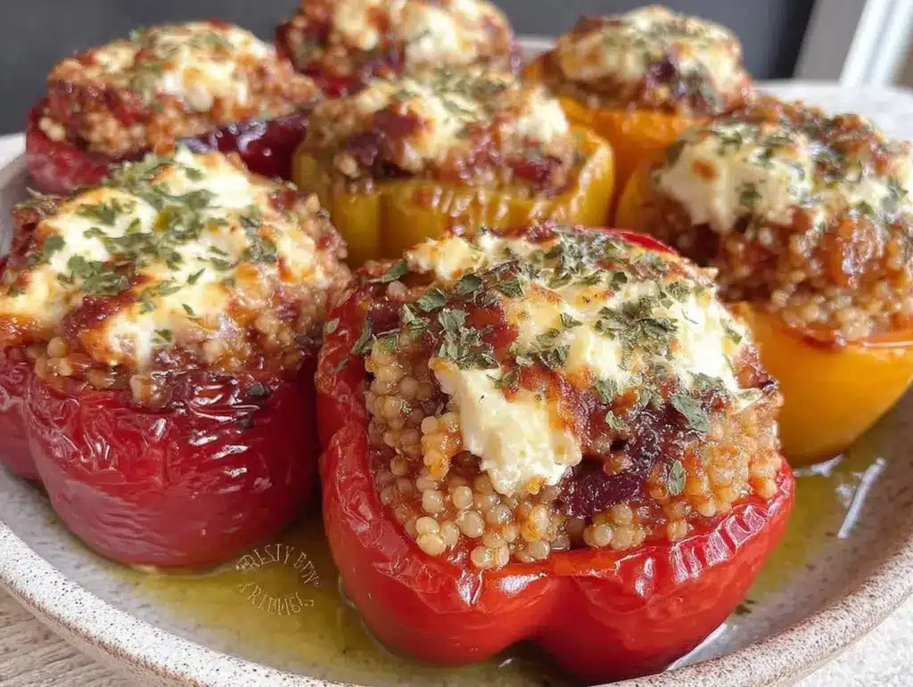 Mediterranean stuffed peppers - featured image