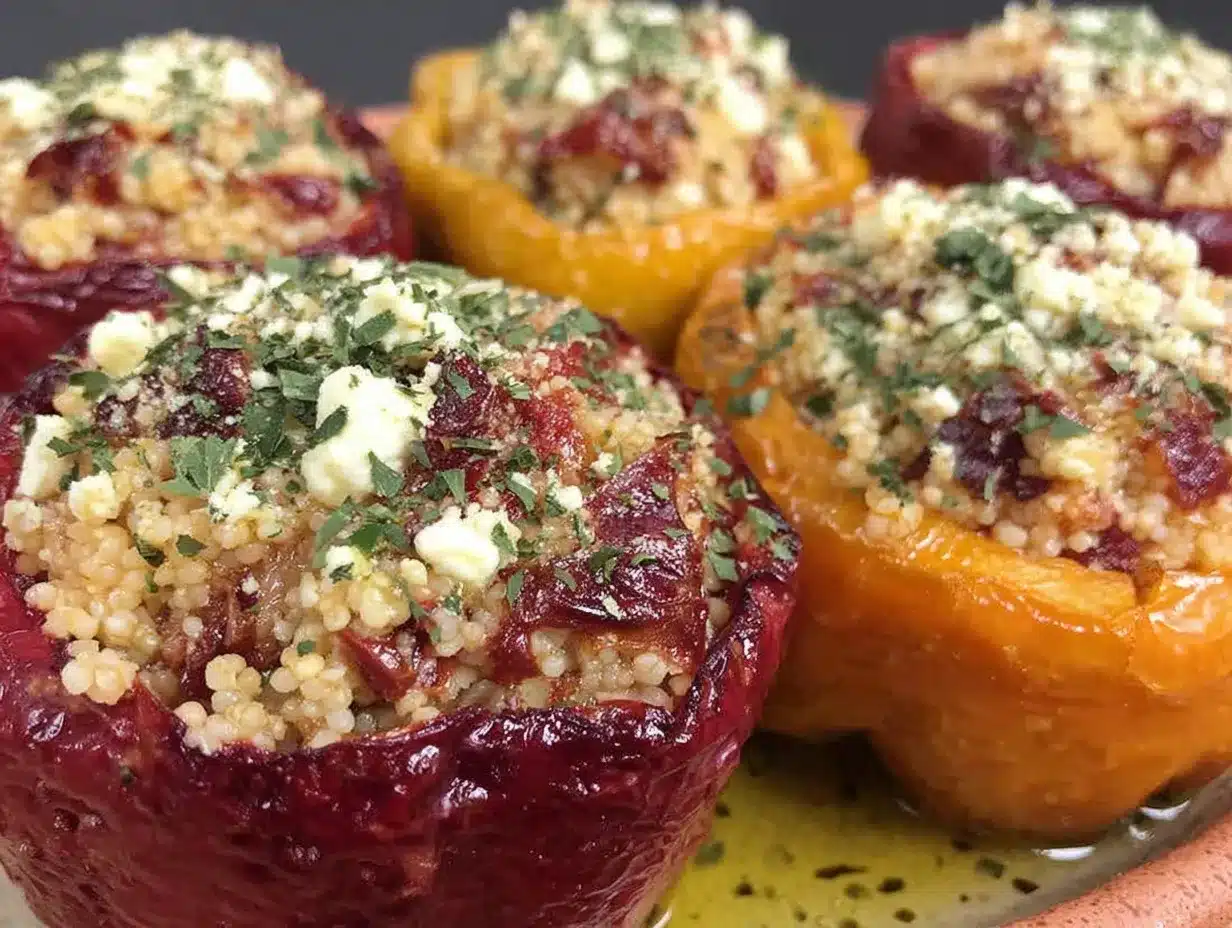 Mediterranean stuffed peppers preparation steps