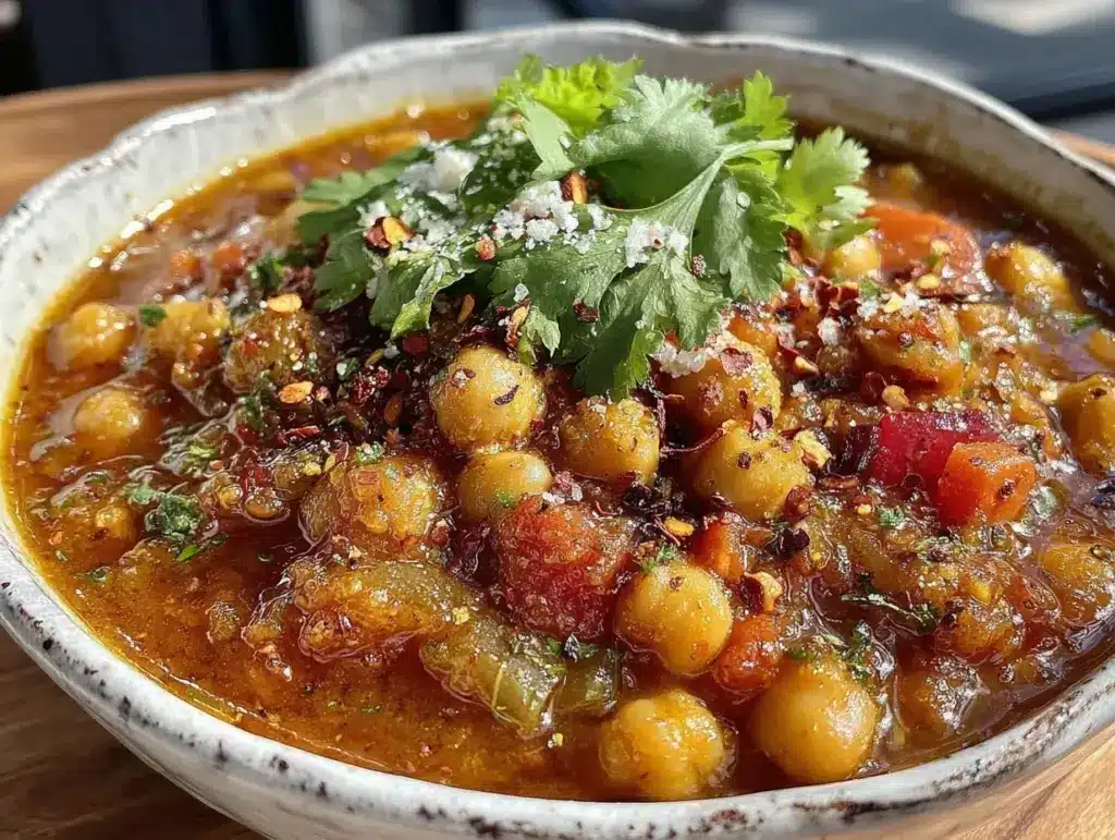 Moroccan chickpea soup - featured image