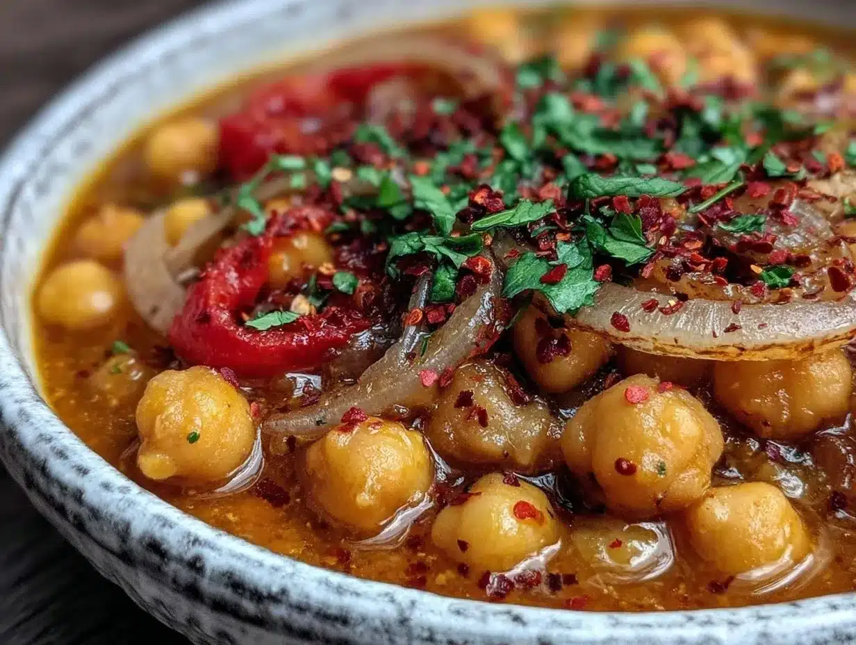 Moroccan chickpea soup preparation steps