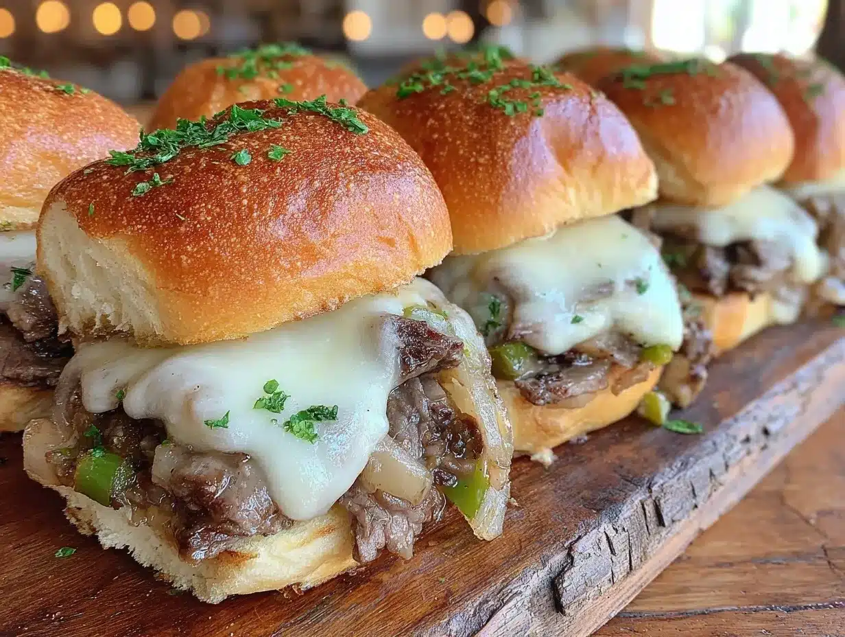 Philly cheesesteak sliders preparation steps