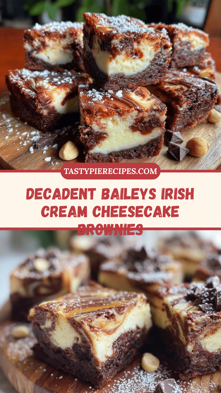 Baileys Irish Cream Cheesecake Brownies recipe