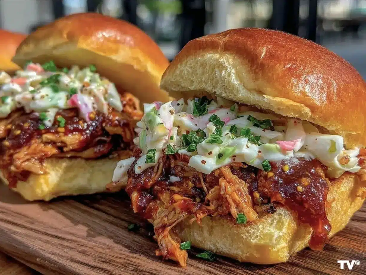 bbq pulled chicken sliders preparation steps