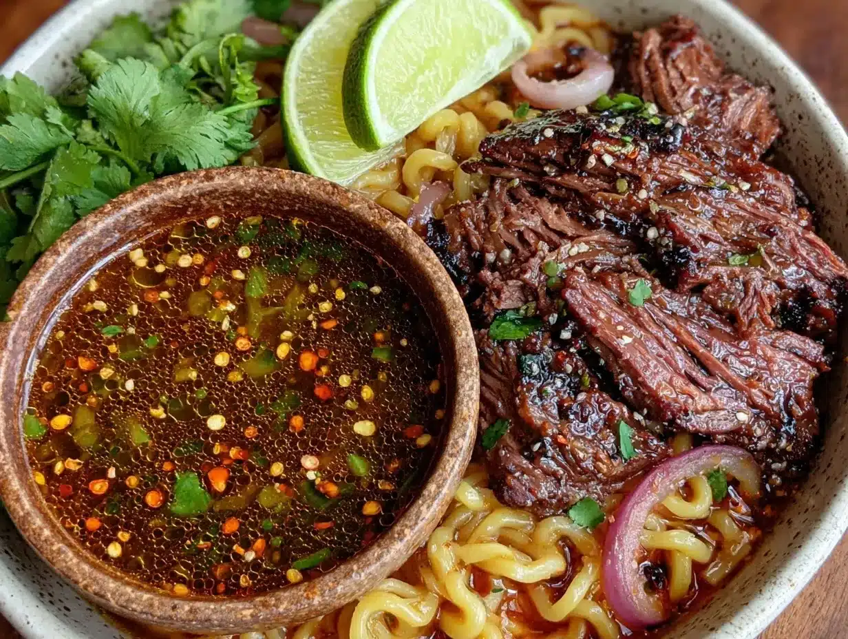 birria ramen preparation steps