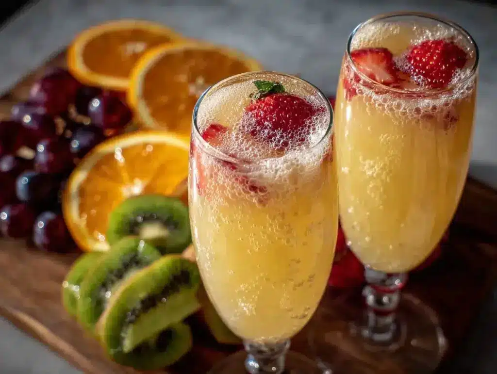 champagne mimosa bar setup - featured image