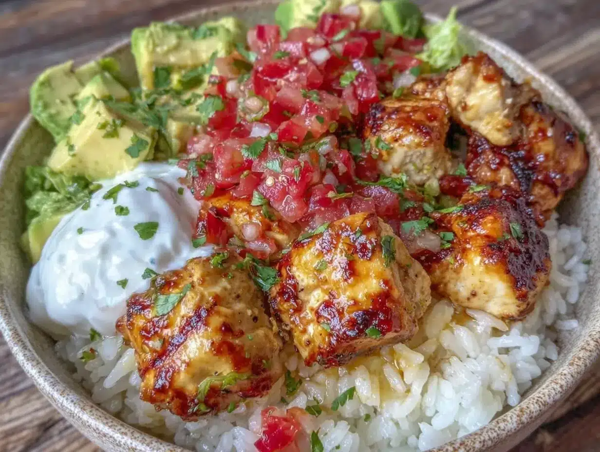 chicken and rice burrito bowls preparation steps
