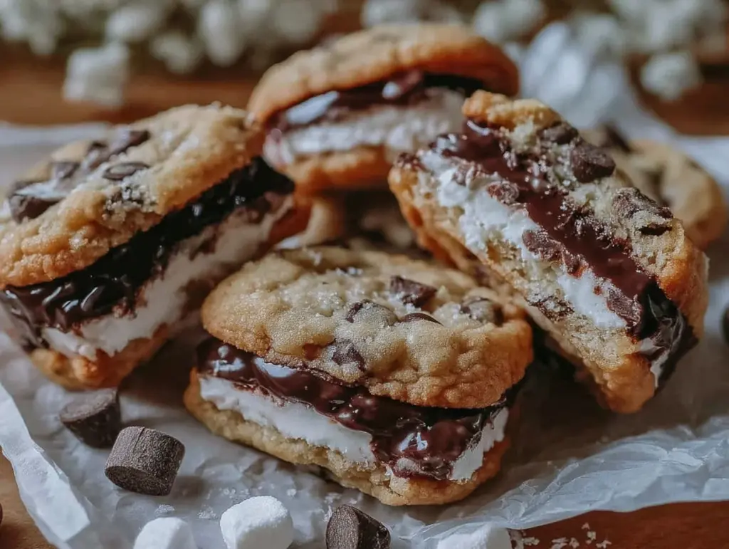 chocolate chip cookie ice cream sandwiches - featured image