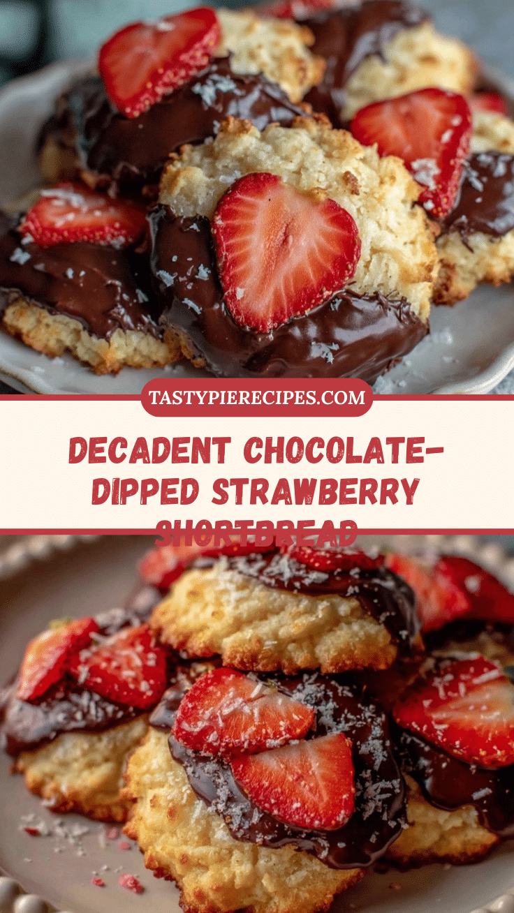 chocolate-dipped strawberry shortbread cookies recipe