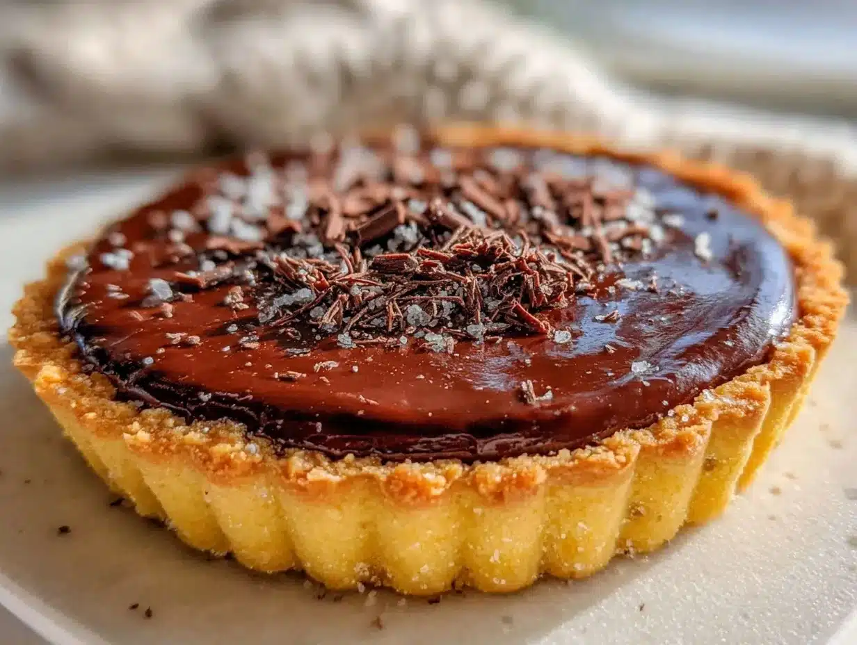 chocolate ganache tart preparation steps