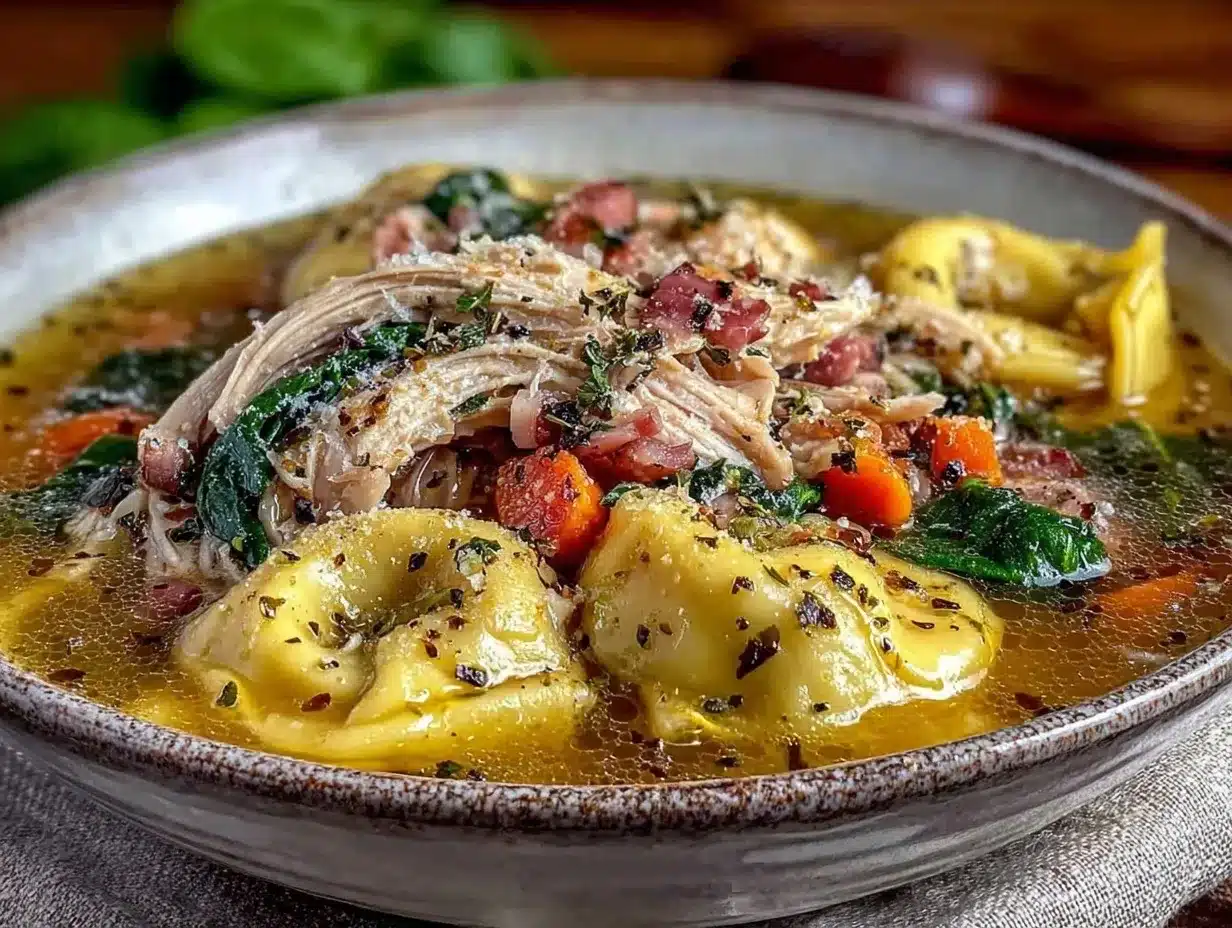 cozy chicken tortellini soup recipe preparation steps