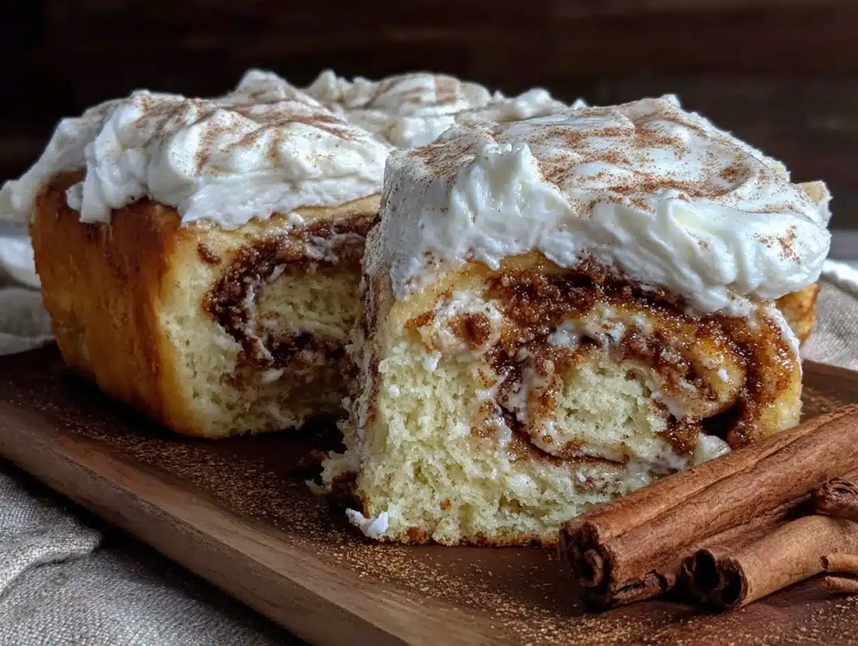 cozy cinnamon roll cake preparation steps