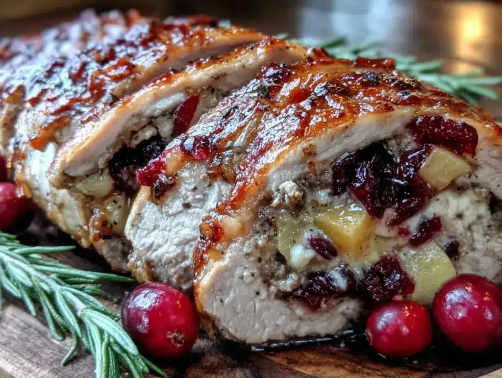 cozy stuffed pork tenderloin recipe - featured image
